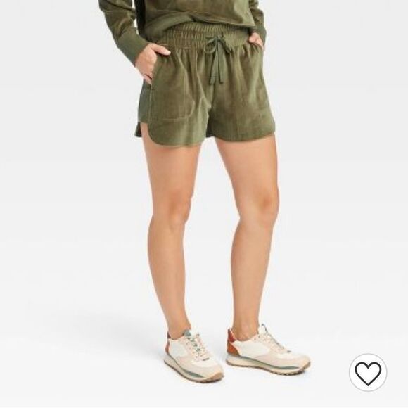 Women's Mid-Rise Velour Shorts S - Picture 2 of 4